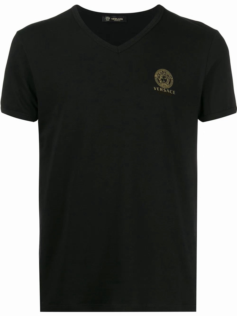 Versace Black V-Neck T-shirt