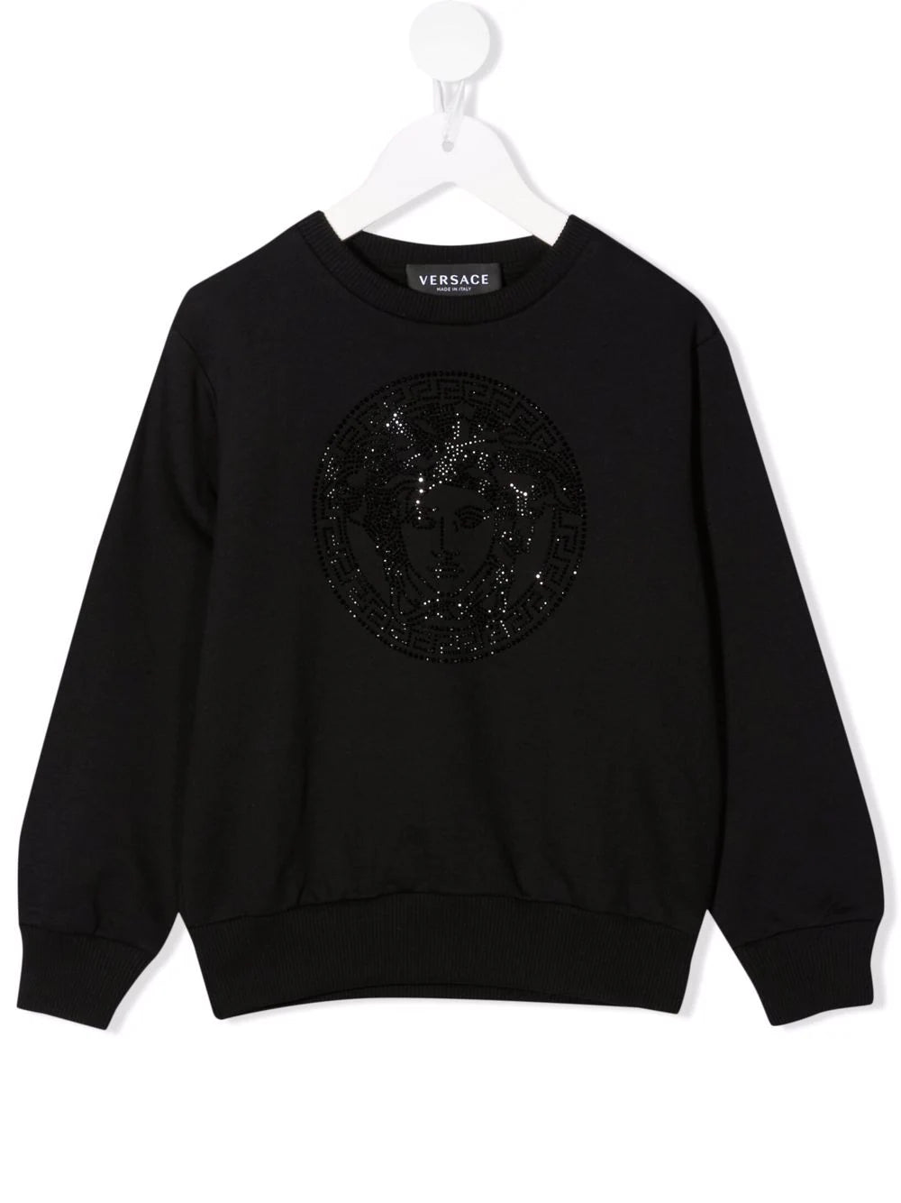 Versace Kids Black Medusa Crystal Sweatshirt