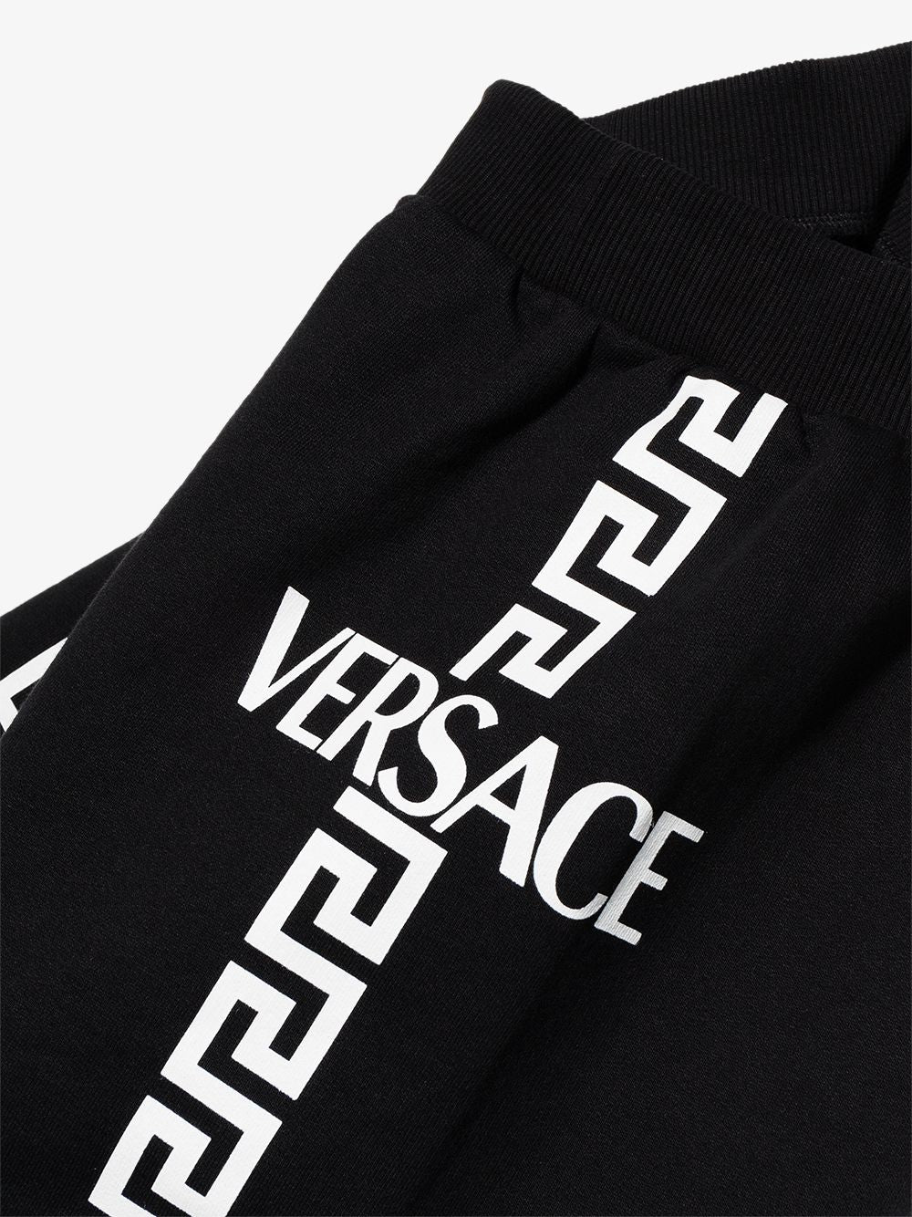 Versace Kids Black Greca Shorts