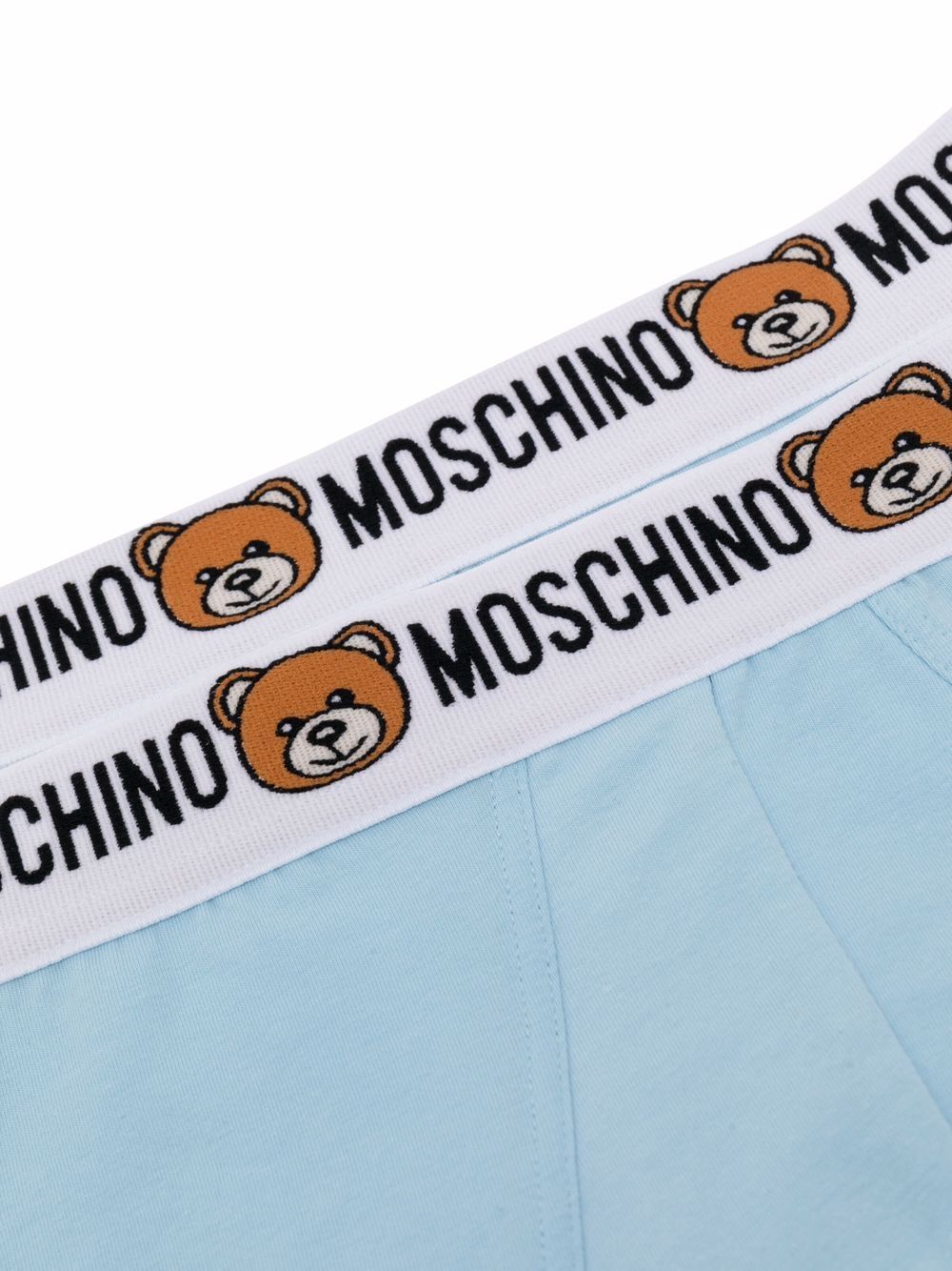 Moschino Light Blue Bi-Pack Teddy Logo Boxers