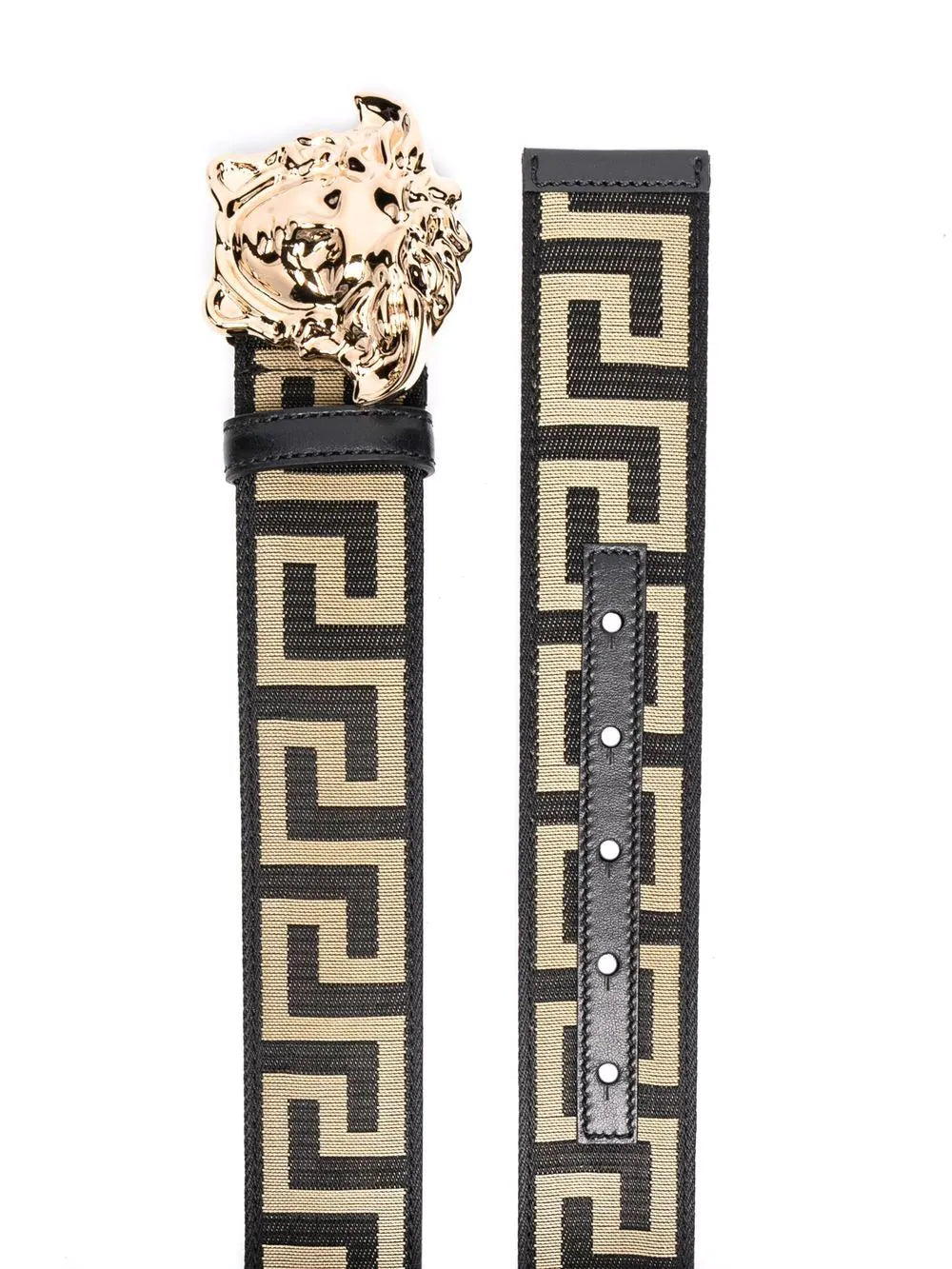 Versace Black Greca Key Belt