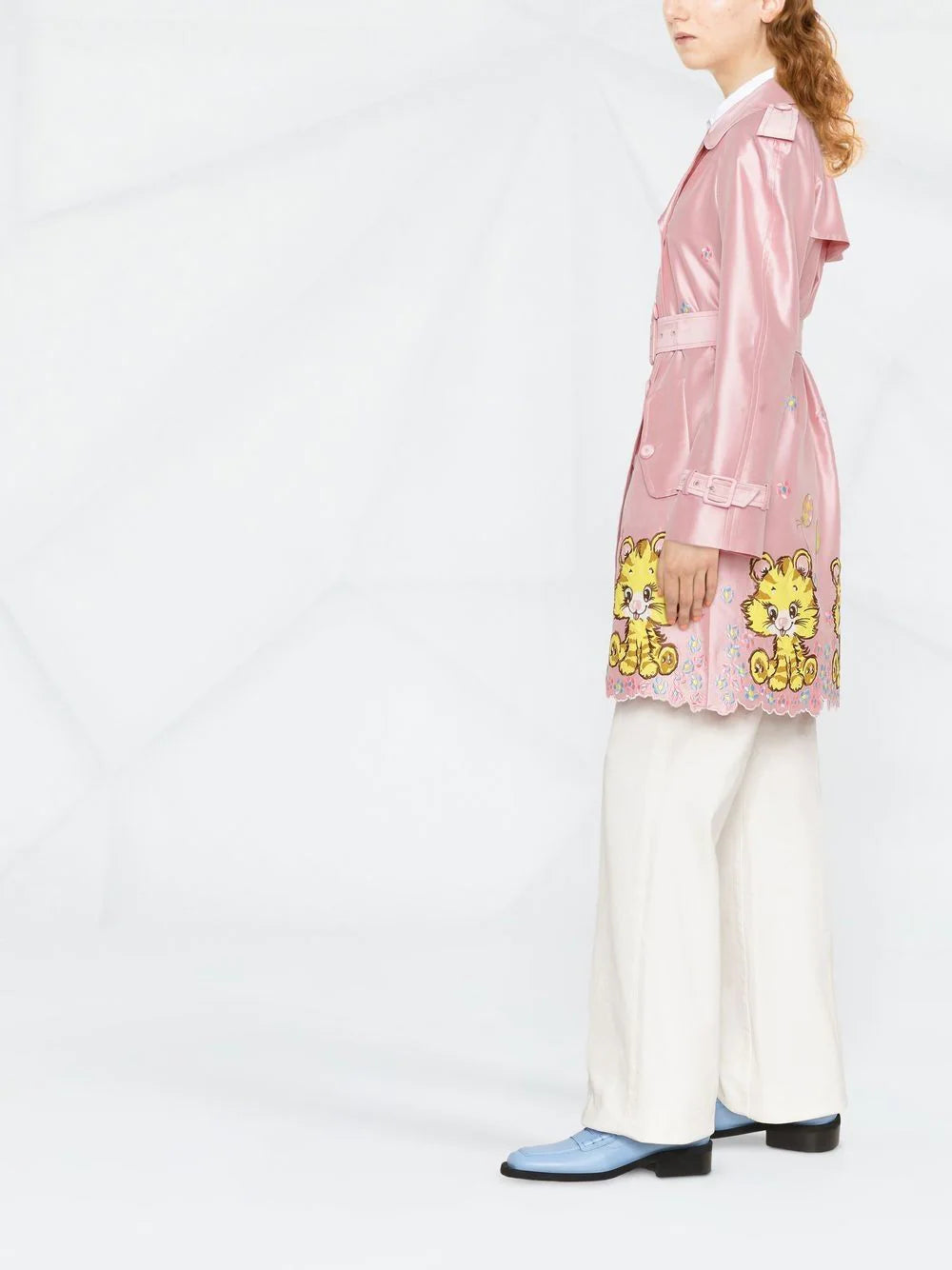 Moschino Kitty Cat Embroidered Trench Coat