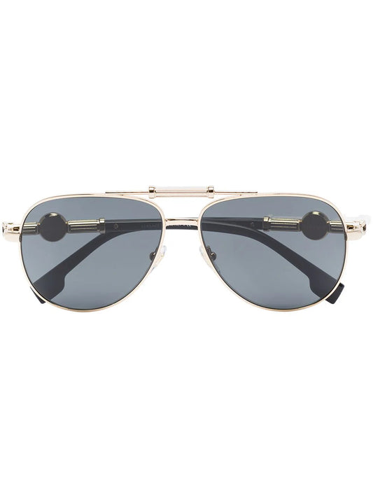 Versace Gold Medusa Polar Grey Sunglasses