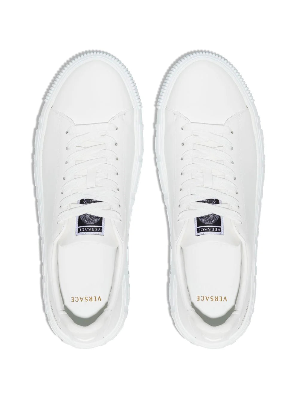 Versace White Greca Lace-up Sneakers