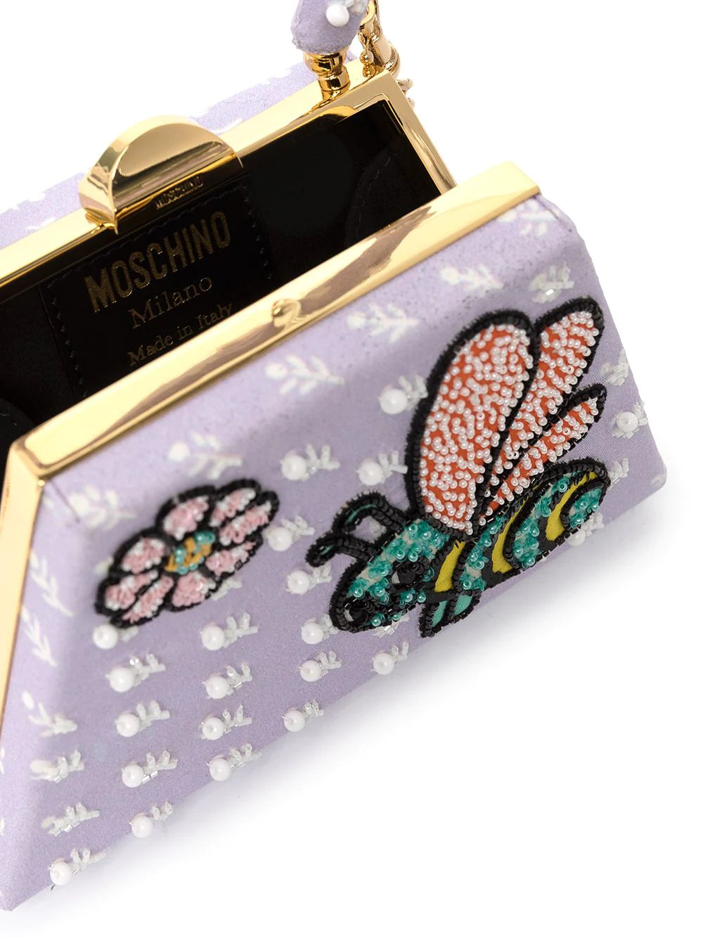 Moschino Beaded Bumblebee Mini Handbag