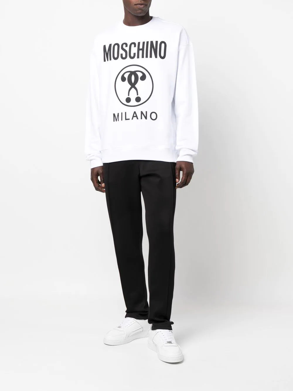 Moschino Black Double Question Mark Sweatpant