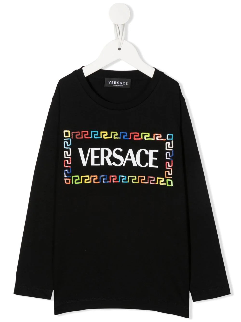 Versace Kids Black Greca Color T-shirt