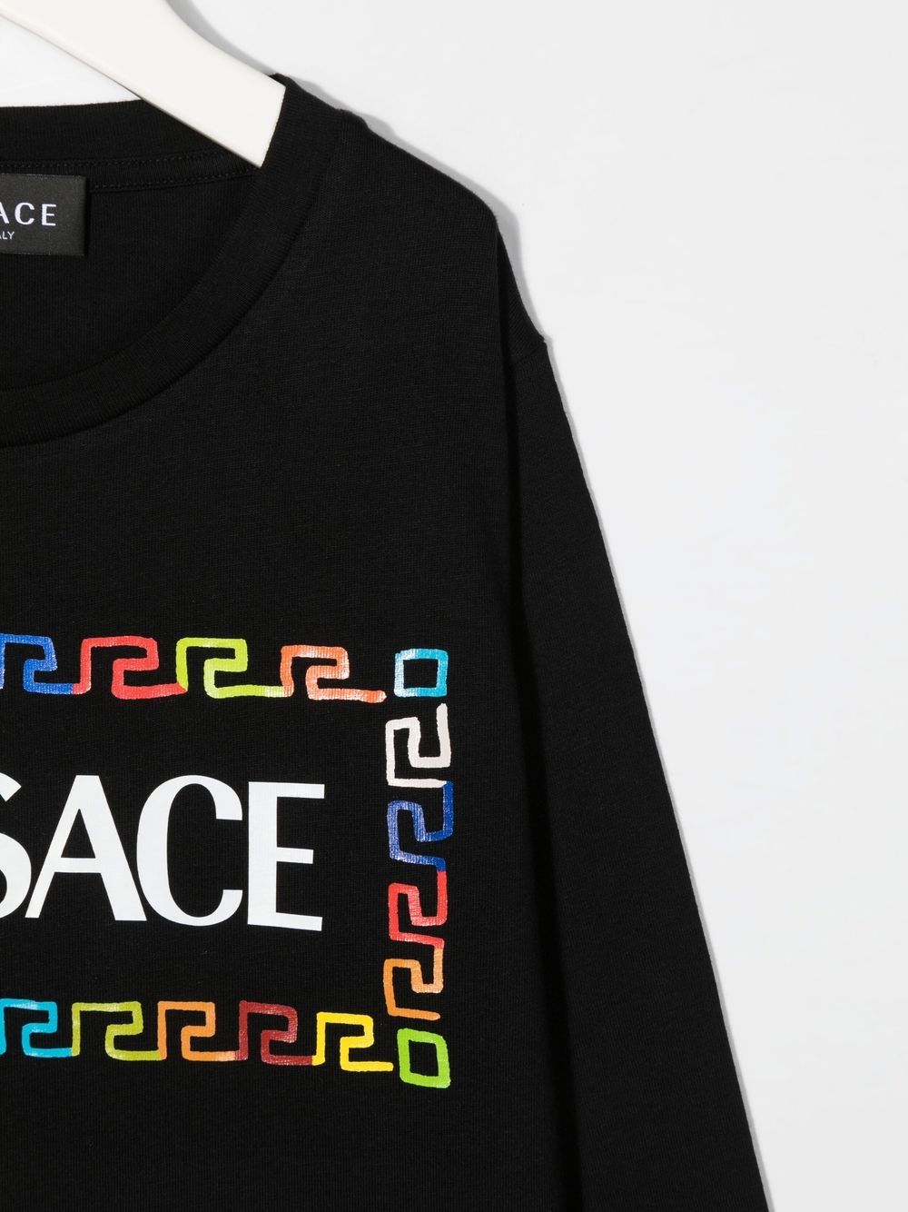 Versace Kids Black Greca Color T-shirt