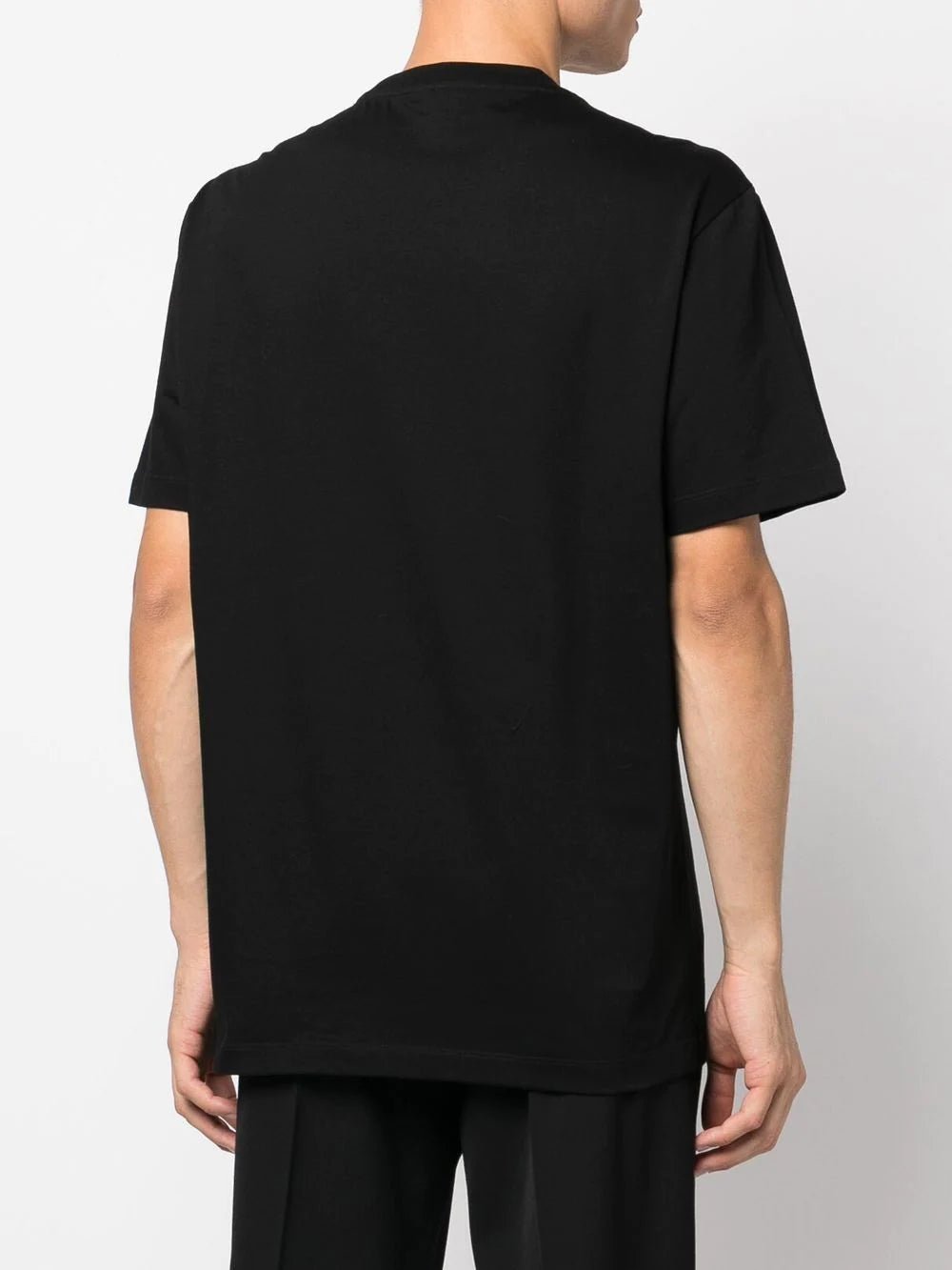 Versace Black Script Embroidered T-shirt