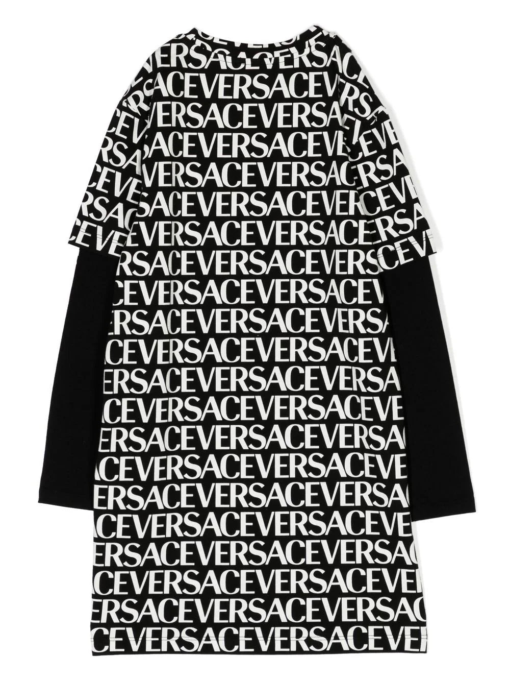 Versace Kids Black Logo T-shirt Dress