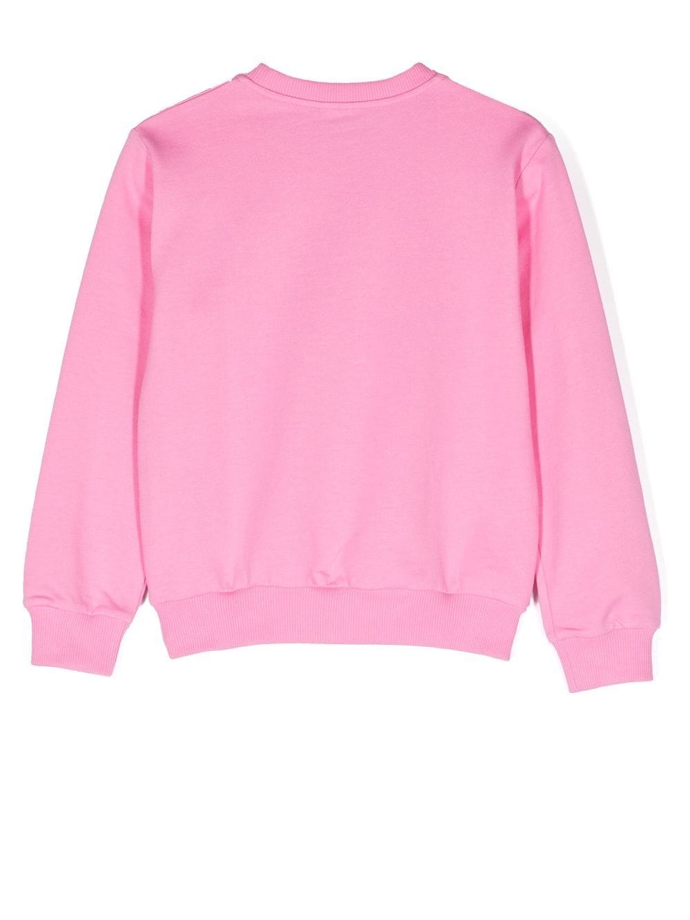 Versace Kids Pink Medusa Crystal Sweatshirt