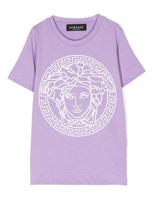 Versace Kids Purple La Greca T-shirt