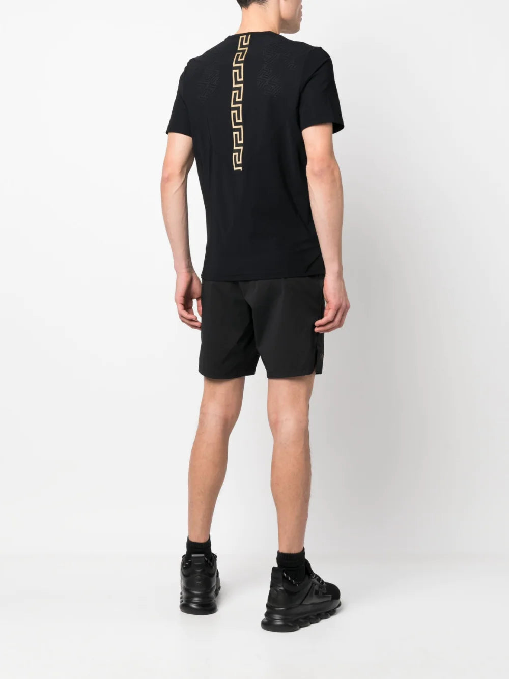Versace Black Greek Key Gym T-shirt