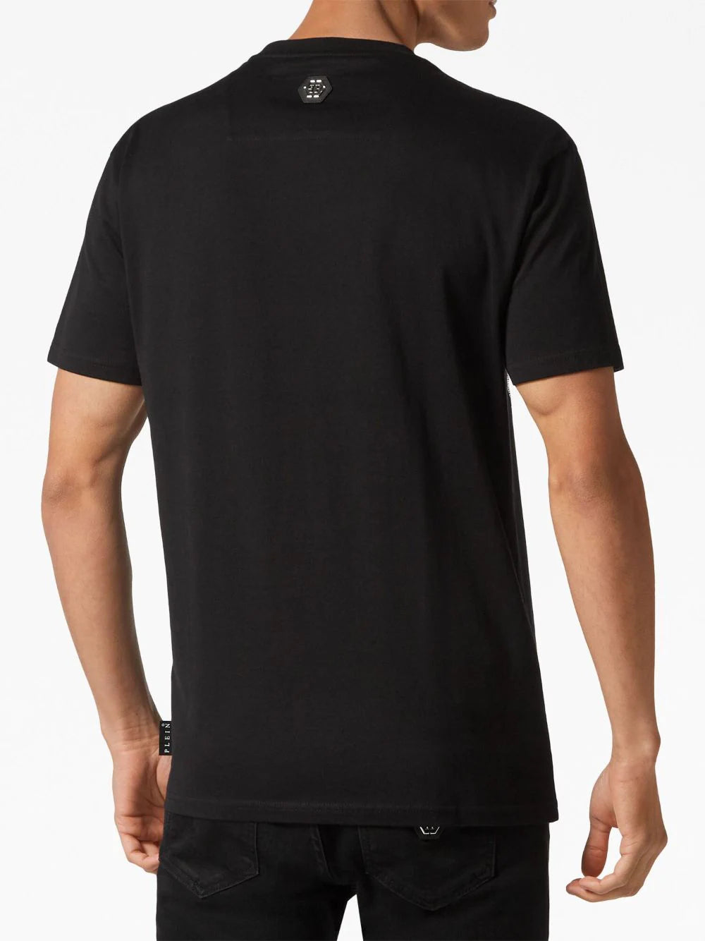 Philipp Plein Black Hexa-crystal Logo Shirt