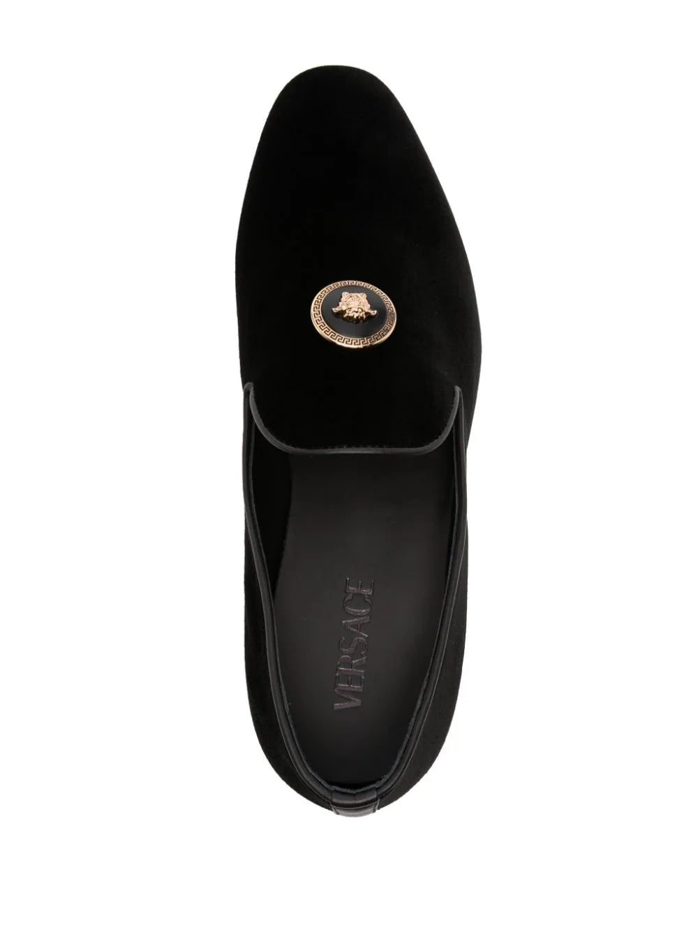 Versace velvet loafers hotsell
