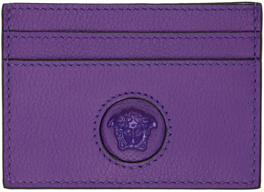 Versace Purple Medusa Card Holder