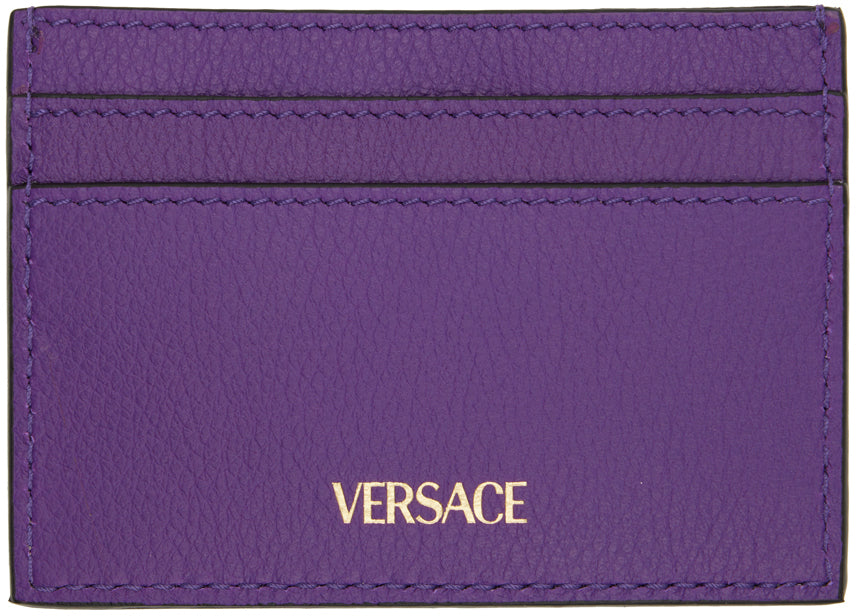 Versace Purple Medusa Card Holder