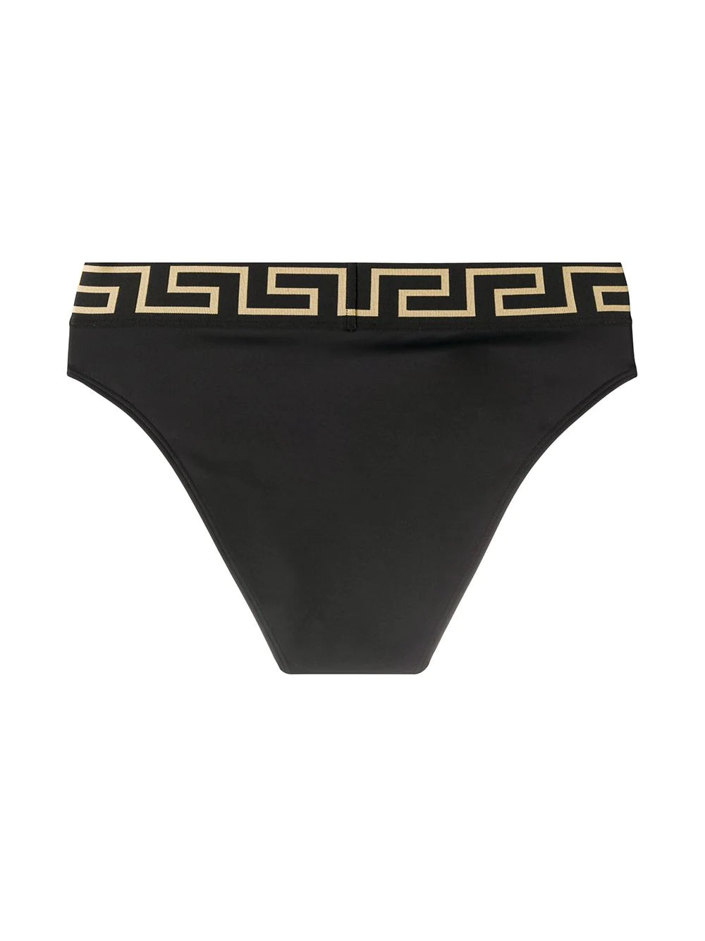 Versace Black Greek Key Swim Bikini Bottom