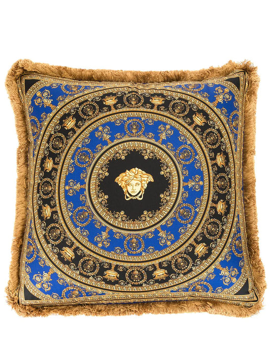 Versace Blue I Love Barocco Silk Cushion