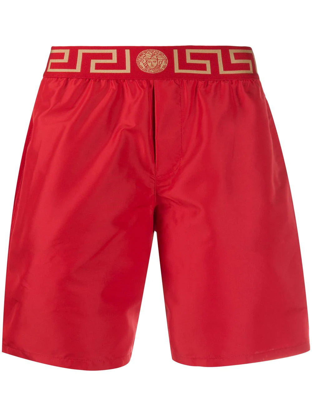Versace Red Greca Border Swim Shorts