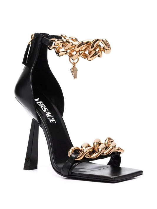 Versace Gold Chain Embellished Sandals