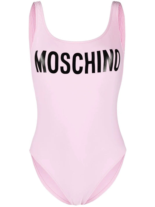 Moschino Logo Pink Swimsuit